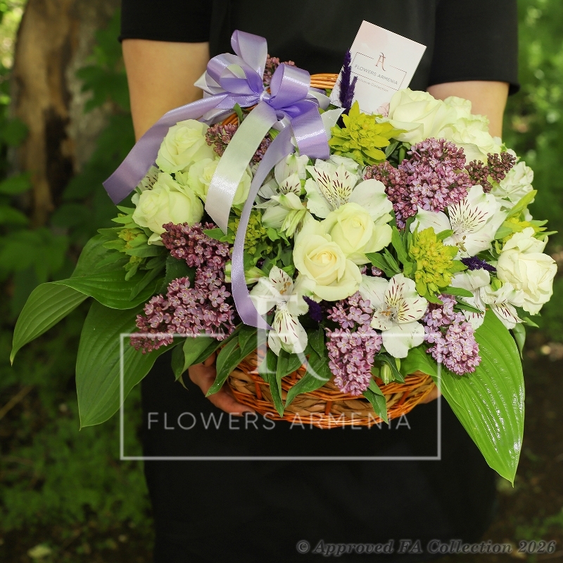 Flowers Shop in Yerevan Flower Delivery in Armenia Floral Basket, Wedding cakes order in