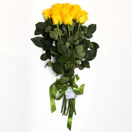 Bouquet of 11 yellow roses