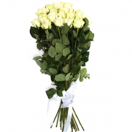 Bouquet of  21 white roses