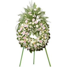 Bright Blessings Funeral Wreath