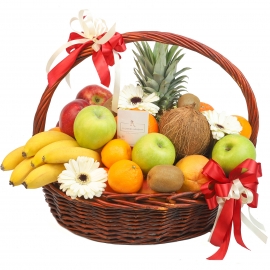 Decorated fruit basket