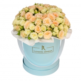 Delightful Peach Flowers Box