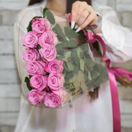 Romance Roses in Trendy Bag