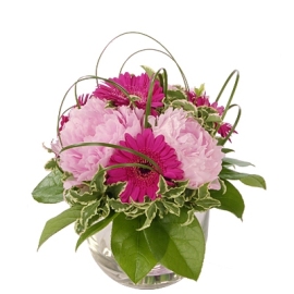 Pink Romance in Vase