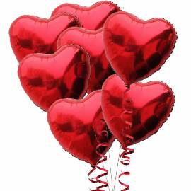 7 Heart Balloons