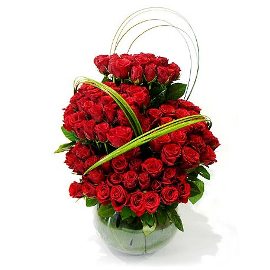 125 Red Roses Cascade