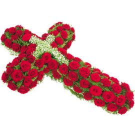 Sympathy Red Cross Wreath