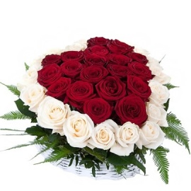 Deluxe Heart of 55 Roses