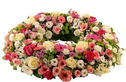 Wreath of Mixed Flowers