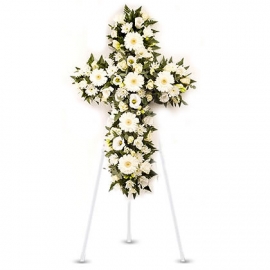 White Cross-Wreath